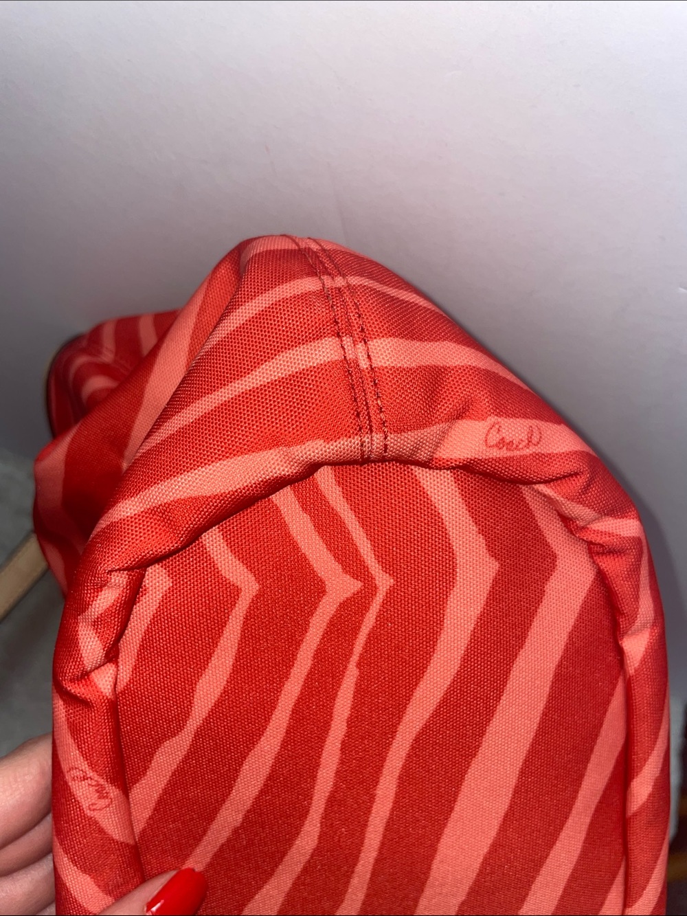 NWT Coach Zebra Print ‘Devin’ Signature Stripe Shoulder Bag - Picture 7 of 14